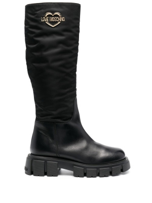 

Logo-plaque boots, Love Moschino Logo-plaque boots