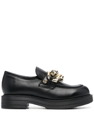 

Chain-detail chunky-sole loafers, Love Moschino Chain-detail chunky-sole loafers