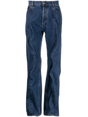 

Wire wide-leg cotton jeans, Y/Project Wire wide-leg cotton jeans