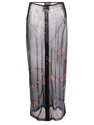 

Denim-print sheer skirt, Y/Project Denim-print sheer skirt