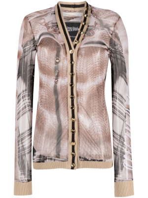 

Trompe L'oeil mesh cardigan top, Y/Project Trompe L'oeil mesh cardigan top