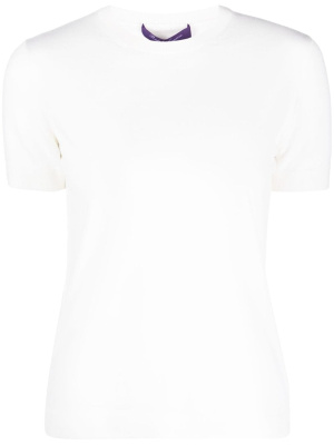 

Cashmere short-sleeve top, Ralph Lauren Collection Cashmere short-sleeve top