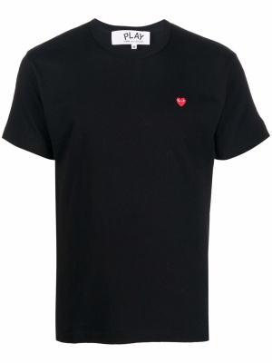 

Heart-patch crewneck T-shirt, Comme Des Garçons Play Heart-patch crewneck T-shirt