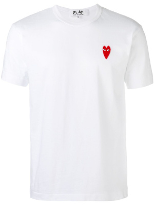 

Embroidered logo T-shirt, Comme Des Garçons Play Embroidered logo T-shirt