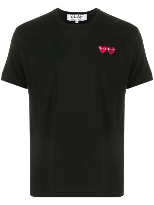 

Double heart patch short sleeve T-shirt, Comme Des Garçons Play Double heart patch short sleeve T-shirt