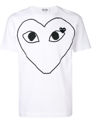 

Large heart logo T-shirt, Comme Des Garçons Play Large heart logo T-shirt