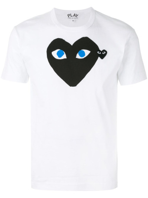 

Heart-print crew-neck T-shirt, Comme Des Garçons Play Heart-print crew-neck T-shirt