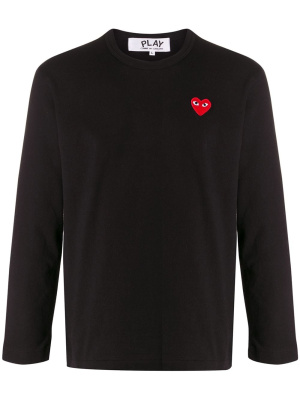 

Embroidered heart T-shirt, Comme Des Garçons Play Embroidered heart T-shirt