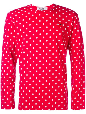 

Long sleeve polka-dot T-shirt, Comme Des Garçons Play Long sleeve polka-dot T-shirt