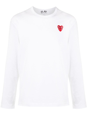 

Embroidered logo T-shirt, Comme Des Garçons Play Embroidered logo T-shirt