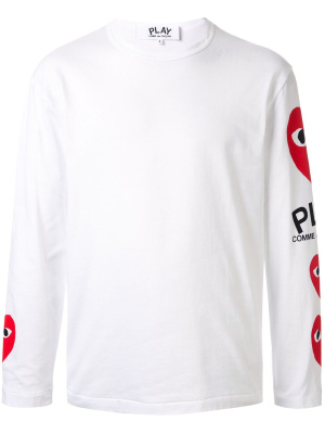 

Heart print long sleeve top, Comme Des Garçons Play Heart print long sleeve top