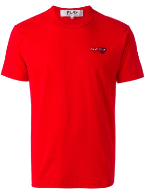 

Embroidered logo T-shirt, Comme Des Garçons Play Embroidered logo T-shirt