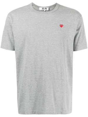 

Embroidered heart T-shirt, Comme Des Garçons Play Embroidered heart T-shirt