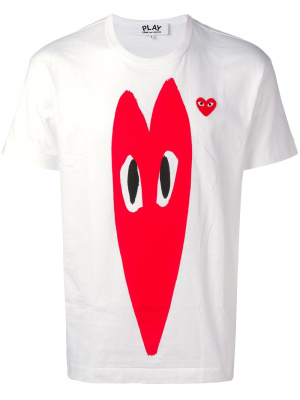 

Logo-print cotton T-shirt, Comme Des Garçons Play Logo-print cotton T-shirt