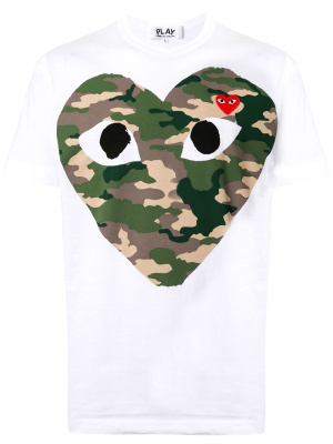 

Camouflage-print cotton T-shirt, Comme Des Garçons Play Camouflage-print cotton T-shirt