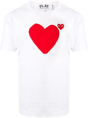 

Heart print logo T-shirt, Comme Des Garçons Play Heart print logo T-shirt