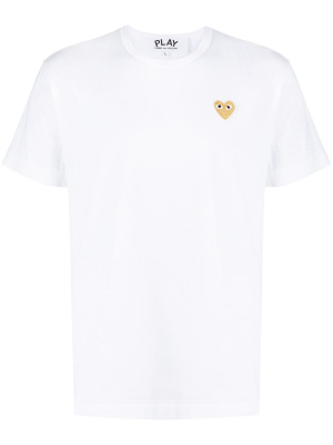 

Embroidered logo cotton T-shirt, Comme Des Garçons Play Embroidered logo cotton T-shirt