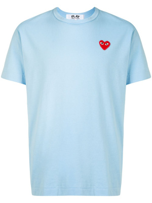 

Embroidered heart patch T-shirt, Comme Des Garçons Play Embroidered heart patch T-shirt