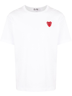 

Embroidered logo T-shirt, Comme Des Garçons Play Embroidered logo T-shirt
