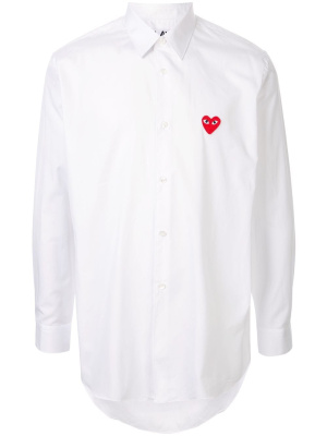 

Embroidered logo shirt, Comme Des Garçons Play Embroidered logo shirt