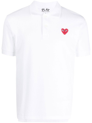 

Heart-logo cotton polo shirt, Comme Des Garçons Play Heart-logo cotton polo shirt