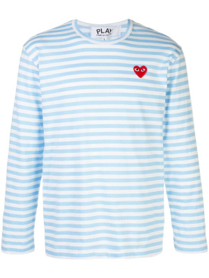 

Striped logo T-shirt, Comme Des Garçons Play Striped logo T-shirt