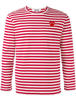 

Striped long-sleeved cotton T-shirt, Comme Des Garçons Play Striped long-sleeved cotton T-shirt