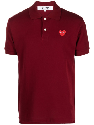 

Embroidered heart polo shirt, Comme Des Garçons Play Embroidered heart polo shirt
