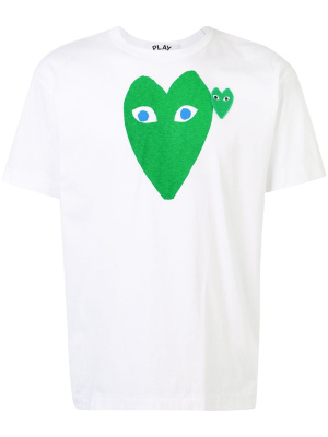 

Heart print crewneck T-shirt, Comme Des Garçons Play Heart print crewneck T-shirt