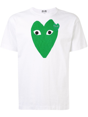 

Heart print crewneck T-shirt, Comme Des Garçons Play Heart print crewneck T-shirt