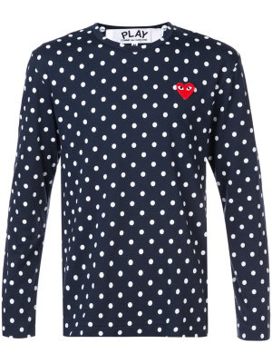 

Polka-dot long sleeve top, Comme Des Garçons Play Polka-dot long sleeve top