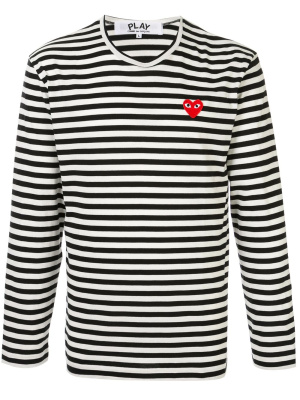 

Embroidered logo T-shirt, Comme Des Garçons Play Embroidered logo T-shirt