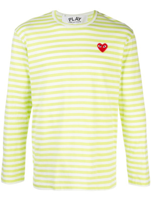 

Striped logo T-shirt, Comme Des Garçons Play Striped logo T-shirt