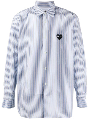 

Striped crinkled effect shirt, Comme Des Garçons Play Striped crinkled effect shirt