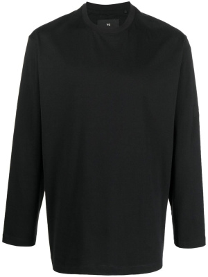 

Logo-print long-sleeved T-shirt, Y-3 Logo-print long-sleeved T-shirt