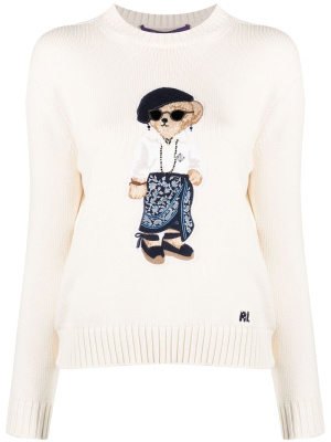 

Bear-intarsia jumper, Ralph Lauren Collection Bear-intarsia jumper