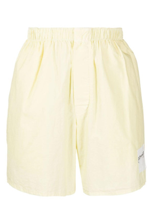 

Logo-patch cotton short, FOO AND FOO Logo-patch cotton short