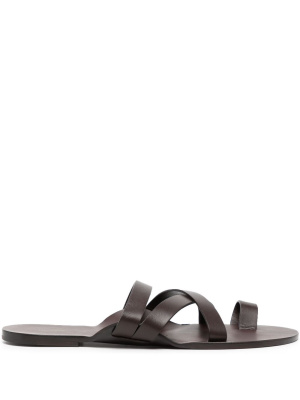 

Flat leather slides, The Row Flat leather slides