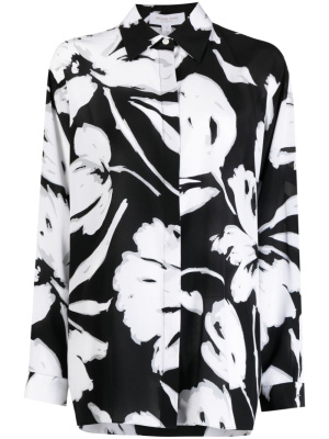 

Floral-print silk shirt, Michael Kors Collection Floral-print silk shirt