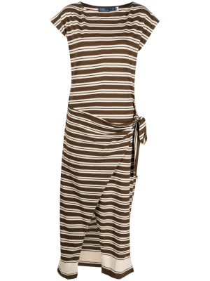 

Striped tie-waist dress, Polo Ralph Lauren Striped tie-waist dress