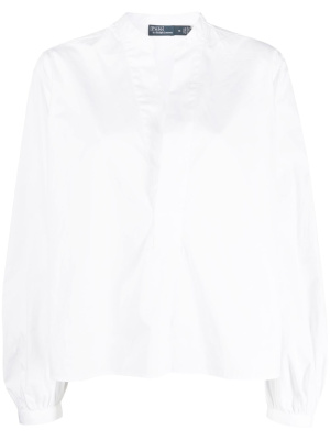 

Long-sleeve v-neck cotton blouse, Polo Ralph Lauren Long-sleeve v-neck cotton blouse