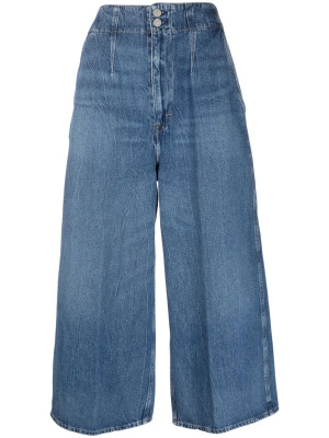 

High-waisted denim culottes, Polo Ralph Lauren High-waisted denim culottes