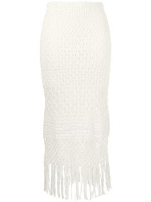 

Knit fringed midi skirt, Polo Ralph Lauren Knit fringed midi skirt