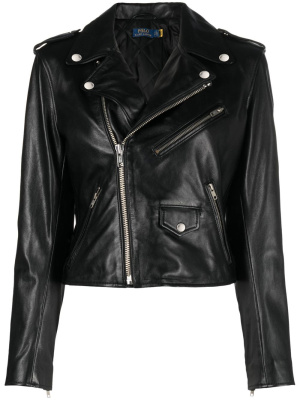

Cropped leather jacket, Polo Ralph Lauren Cropped leather jacket