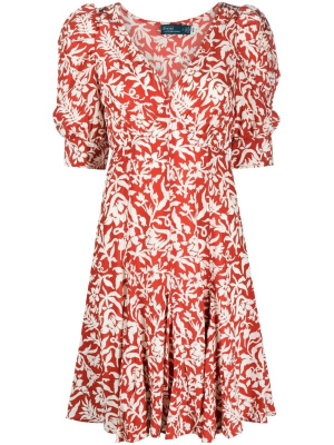 

Floral-print box-pleat dress, Polo Ralph Lauren Floral-print box-pleat dress