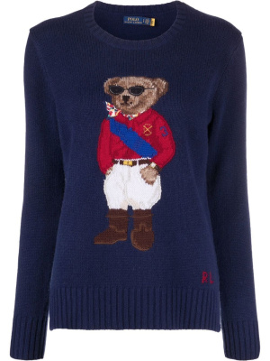

Polo Bear intarsia-knit jumper, Polo Ralph Lauren Polo Bear intarsia-knit jumper