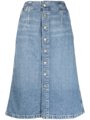

Buttoned midi denim skirt, Polo Ralph Lauren Buttoned midi denim skirt