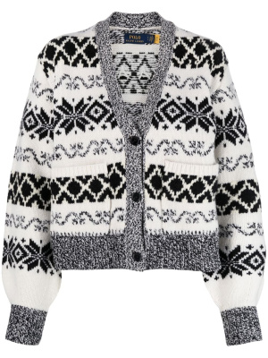 

Intarsia-knit cardigan, Polo Ralph Lauren Intarsia-knit cardigan