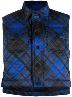 

Quilted plaid gilet, Polo Ralph Lauren Quilted plaid gilet