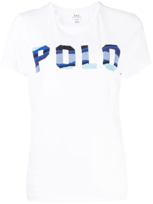 

Logo-print detail T-shirt, Polo Ralph Lauren Logo-print detail T-shirt